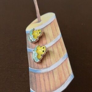 Cute Yellow and Green Duck Earrings